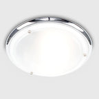Altieri Glass Flush Mount ceiling light fixture by TheChandelierCo featuring clear glass shade and modern design.