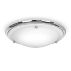Elegant glass flush mount light fixture by TheChandelierCo featuring a sleek, modern design with clear glass accents.