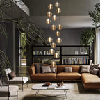 Light silver cluster pendant from the Amice 15 collection by TheChandelierCo, featuring multiple hanging silver elements.