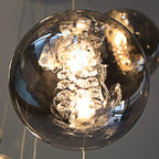 Light silver cluster pendant from the Amice 15 collection by TheChandelierCo, featuring a delicate hanging pendant with multiple small lights.