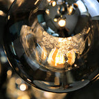 Light silver cluster pendant from the Amice 15 collection by TheChandelierCo, featuring a delicate, multi-bulb chandelier design.