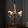 5 - Light Waggon Wheel Chandelier