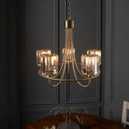 5 - Light Waggon Wheel Chandelier