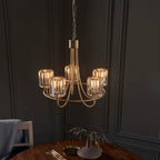 5 - Light Waggon Wheel Chandelier