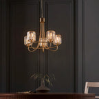 5 - Light Waggon Wheel Chandelier