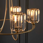 5 - Light Waggon Wheel Chandelier