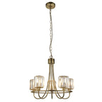 5 - Light Waggon Wheel Chandelier
