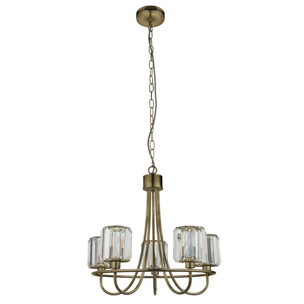 5 - Light Waggon Wheel Chandelier