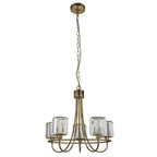 5 - Light Waggon Wheel Chandelier
