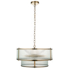 Anesty 5-liter pendant light by TheChandelierCo with antique brass finish, featuring a classic design and multiple light sockets.
