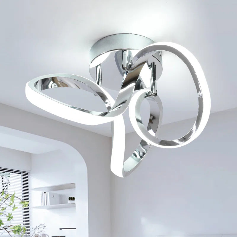Angstrom 1 geometric LED flush mount light by TheChandelierCo, 28cm diameter, modern and unique statement lighting fixture.