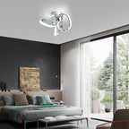 Geometric LED flush mount ceiling light by TheChandelierCo, 28cm diameter, modern unique design, perfect for stylish interiors.