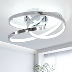 Geometric LED semi-flush mount light fixture from TheChandelierCo, 30cm diameter, modern unique design, statement lighting for ceilings.