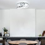 Angstrom 1 geometric LED semi-flush mount light by TheChandelierCo, 30cm modern statement fixture with unique design.