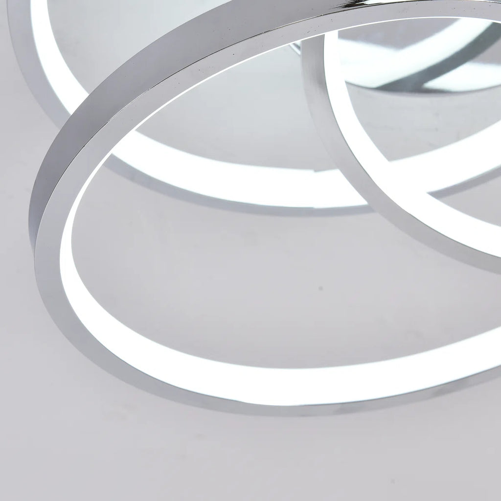 Angstrom 1 Light 30cm geometric LED semi-flush mount by TheChandelierCo featuring a modern, statement design with unique geometric shapes.