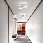 Angstrom 1 geometric LED semi-flush mount light by TheChandelierCo, 30cm diameter, modern statement design with unique geometric pattern.