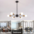 6 - Light Dimmable Sputnik Sphere Chandelier