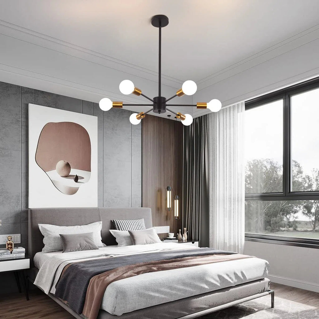 6 - Light Dimmable Sputnik Sphere Chandelier