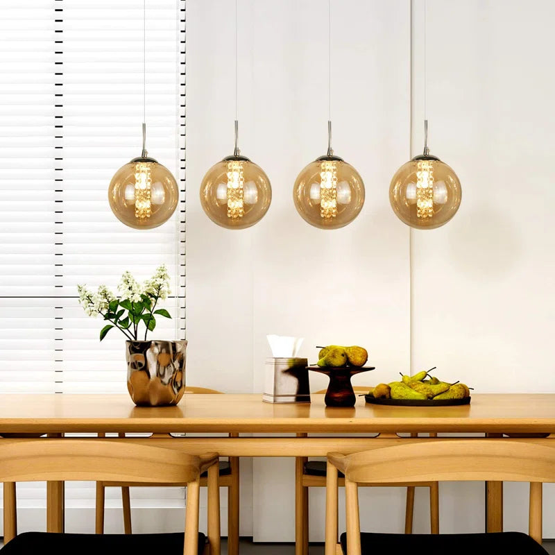 Ariya 4 Light Schwarz unique statement pendant light by TheChandelierCo hanging with modern design and sleek black finish