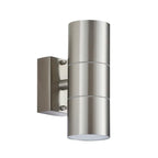 Silver outdoor armed sconce with 16.5cm bulb, featuring a classic design and metal arm for outdoor lighting.