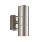 Silver Arney 2 outdoor armed sconce with 16.5cm bulb, featuring a classic design and durable metal construction.