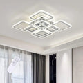 Arrika 8-Light 60cm LED flush mount ceiling light by TheChandelierCo, featuring a sleek modern design with multiple LED bulbs.