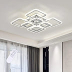 Arrika 8-Light 60cm LED flush mount ceiling light by TheChandelierCo, featuring a sleek modern design with multiple LED bulbs.