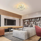 Arrika 8-Light 60cm LED flush mount ceiling light by TheChandelierCo, featuring a sleek modern design with eight LED bulbs.