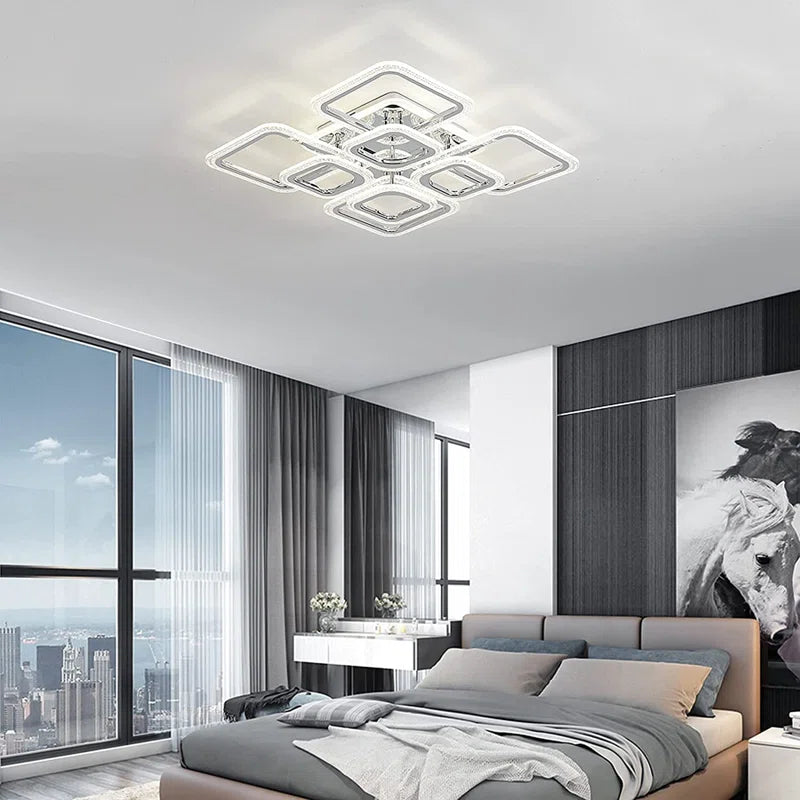 Arrika 8-Light 60cm LED flush mount ceiling light by TheChandelierCo, featuring modern design with eight LED bulbs and a sleek finish.