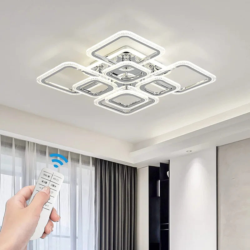 Arrika 8-Light 60cm LED flush mount ceiling light by TheChandelierCo with sleek modern design and bright illumination.