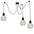 Modern Barner 3 light chandelier by TheChandelierCo with sleek metal frame and three glass globes for elegant lighting.