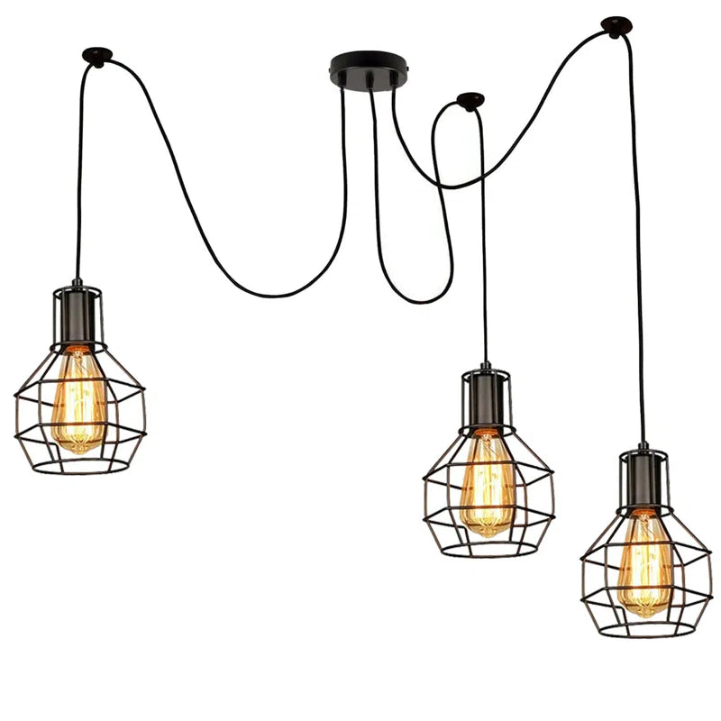 Modern Barner 3 light chandelier by TheChandelierCo featuring sleek metal arms and multiple bulbs for stylish illumination.