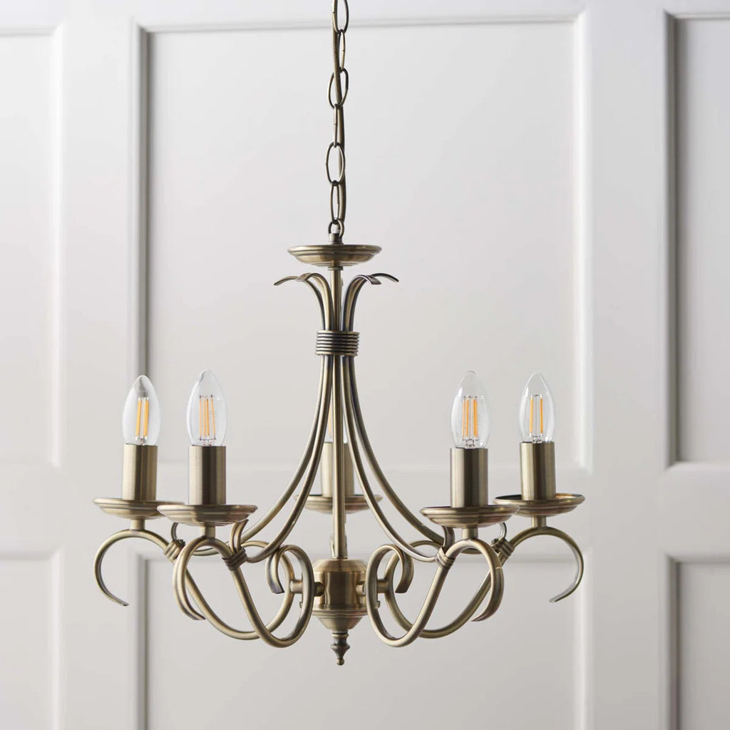 5 - Light Candle Style Chandelier