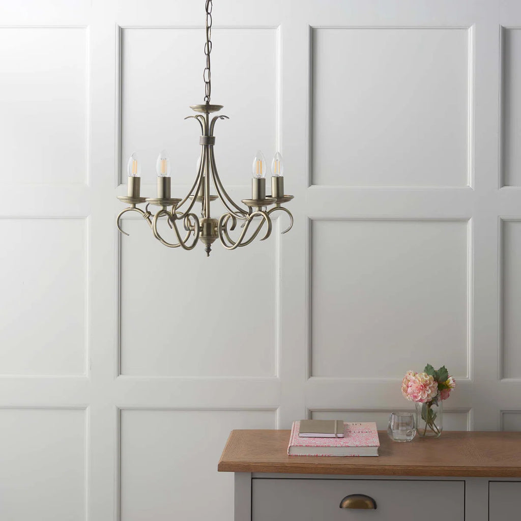5 - Light Candle Style Chandelier