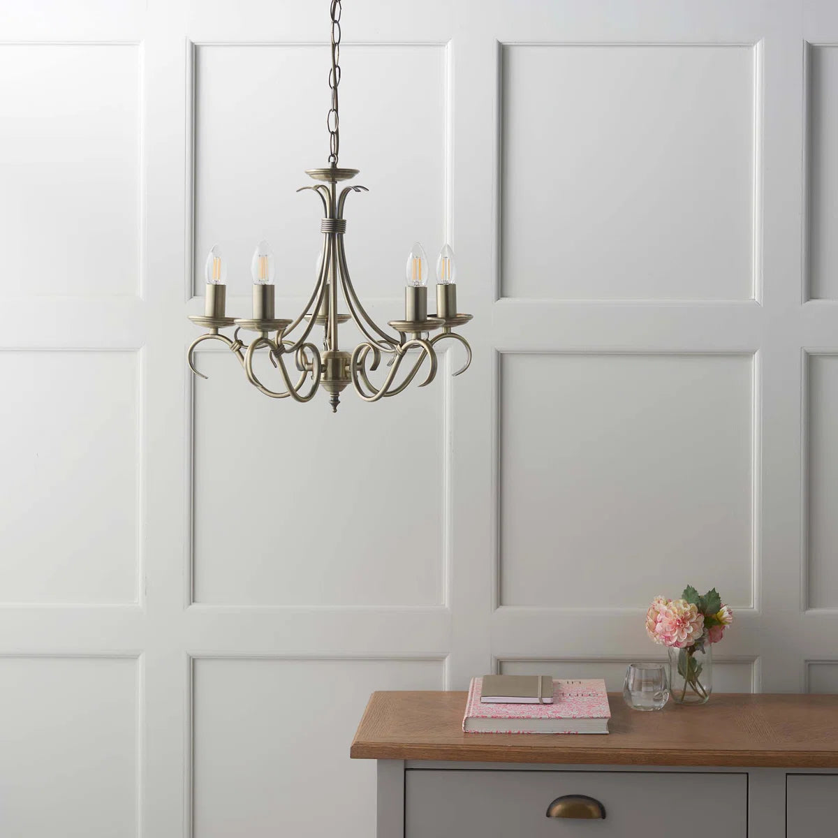 5 - Light Candle Style Chandelier