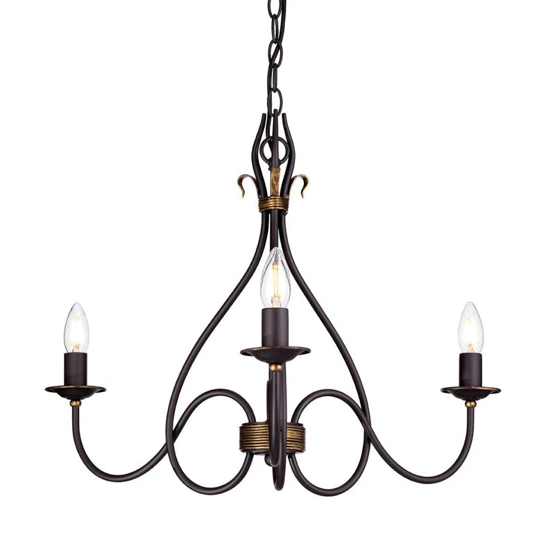 Light shaded chandelier from Bay City 3 by TheChandelierCo featuring elegant design and soft ambient illumination.
