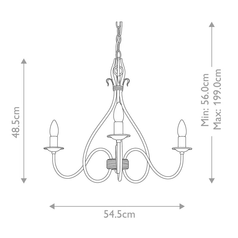 Light shaded Bay City 3 chandelier by TheChandelierCo featuring elegant glass shades and a modern design for stylish lighting.