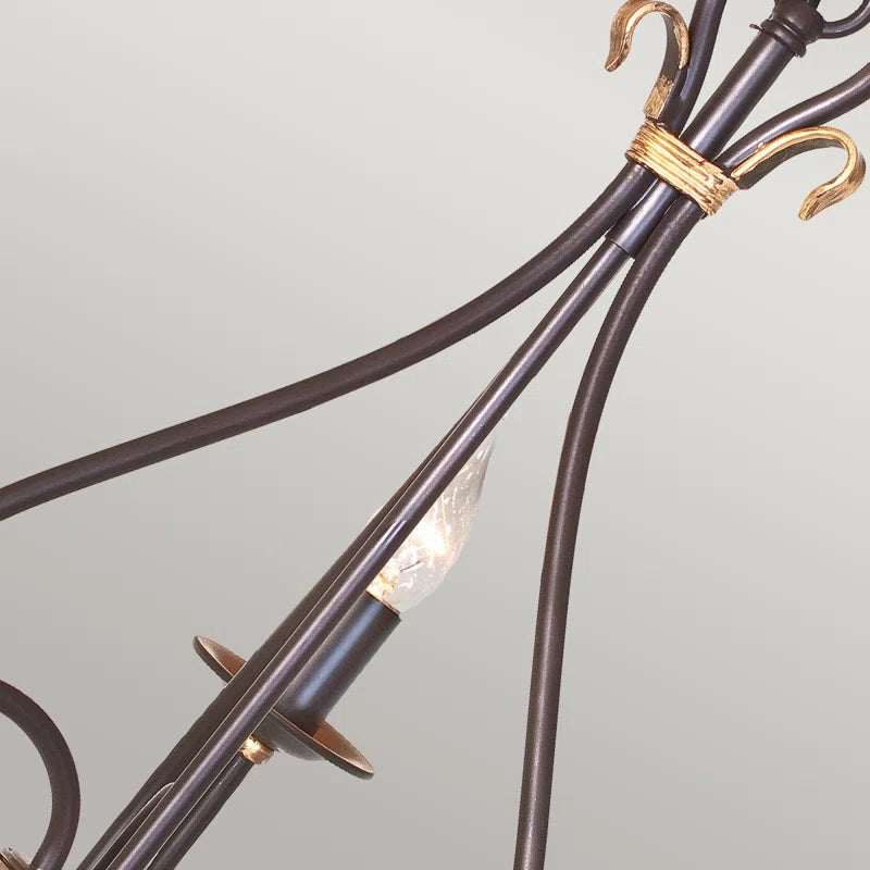 Light shaded Bay City 3 chandelier by TheChandelierCo with elegant design and multiple light bulbs, perfect for sophisticated home decor.