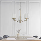 Beaumont 3 light shaded chandelier by TheChandelierCo featuring elegant light shades and classic chandelier design.