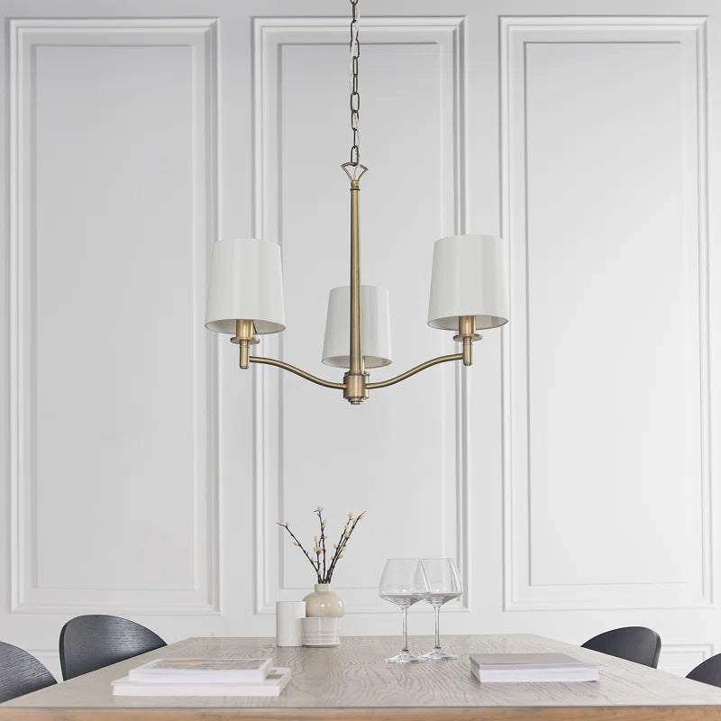 Beaumont 3 light shaded chandelier by TheChandelierCo featuring elegant light shades and classic chandelier design.
