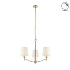 Beaumont 3 light shaded chandelier by TheChandelierCo featuring elegant light shades and a sleek modern design.