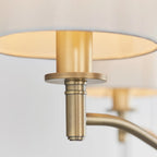 Beaumont 3 light shaded chandelier by TheChandelierCo featuring elegant light shades and intricate metal frame design.