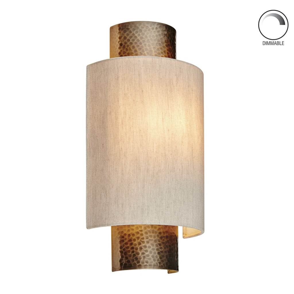 Set of two Beedle flush-mounted sconces by TheChandelierCo featuring modern design with sleek metal and glass shade.