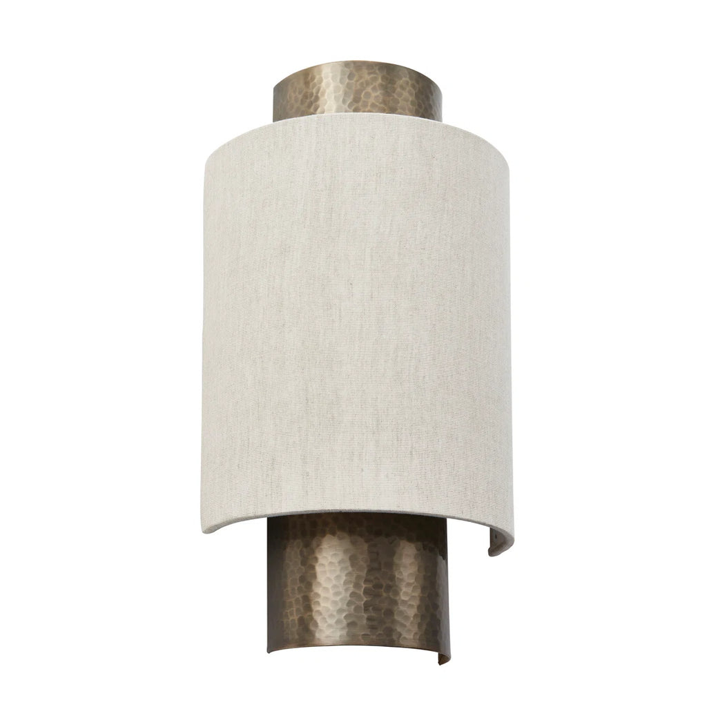 Set of two Beedle flush-mounted sconces by TheChandelierCo showing sleek, modern design with circular glass shades and metal mounting.