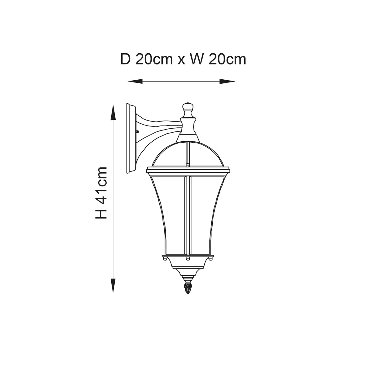 41cm H Outdoor Wall Lantern