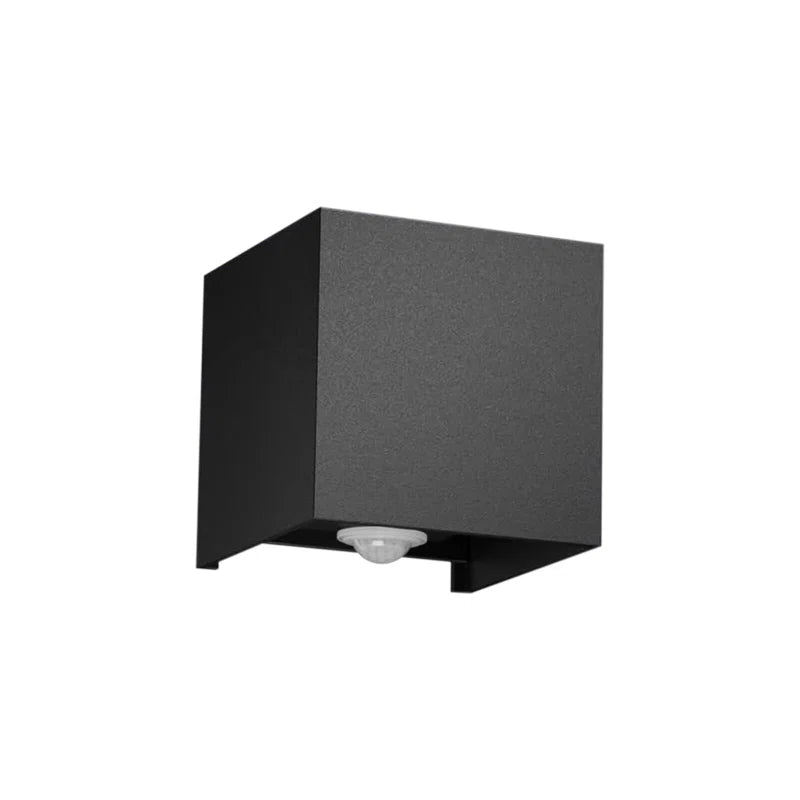 Black Betheny outdoor LED sconce by TheChandelierCo, 10cm tall, with integrated lighting and sleek wall-mount design.