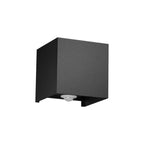 Black Betheny outdoor LED sconce by TheChandelierCo, 10cm tall, with integrated lighting and sleek wall-mount design.