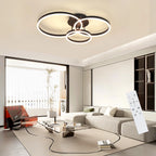 Black Dimmable LED Ceiling Light with Acrylic Rings Design