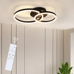 Black Dimmable LED Ceiling Light with Acrylic Rings Design