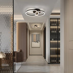Black Dimmable LED Ceiling Light with Acrylic Rings Design